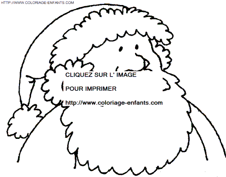 Christmas Santa Claus Portrait coloring