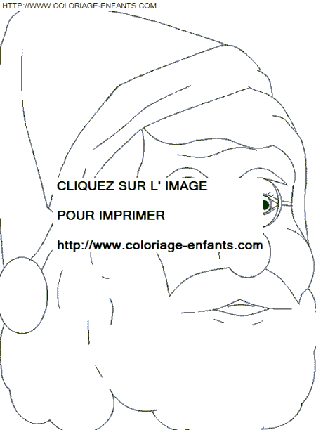 Christmas Santa Claus Portrait coloring