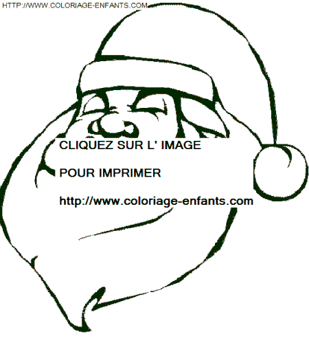 Christmas Santa Claus Portrait coloring