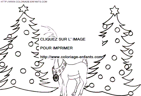 Christmas Santa Claus Reindeer coloring