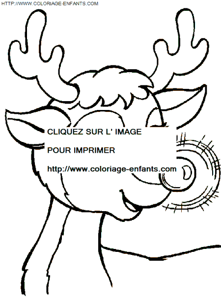 Christmas Santa Claus Reindeer coloring