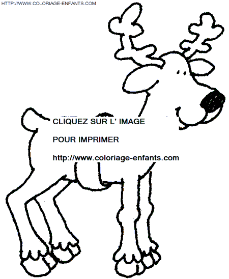 Christmas Santa Claus Reindeer coloring