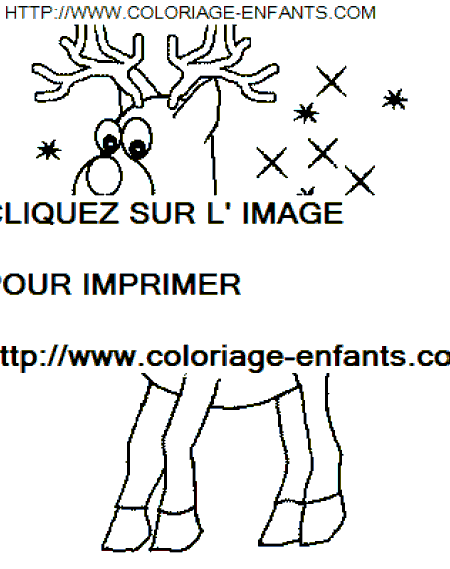 Christmas Santa Claus Reindeer coloring