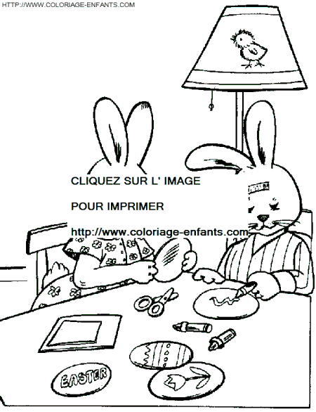 Easter Rabbits coloring