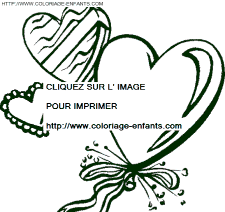 Saint Valentine Hearts coloring