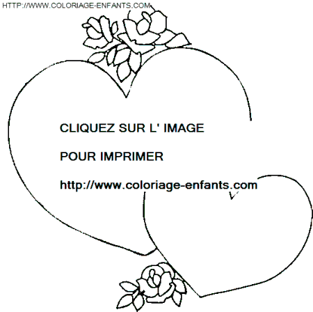 Saint Valentine Hearts coloring