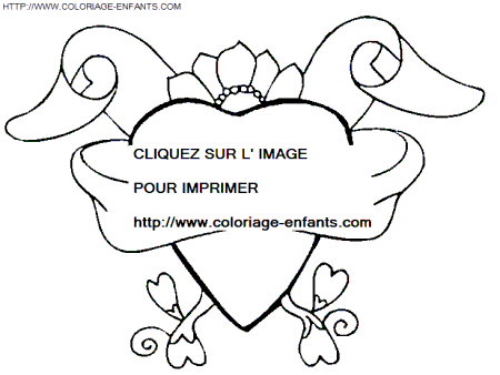 Saint Valentine Hearts coloring