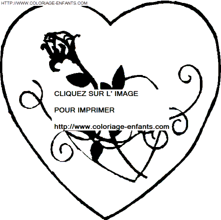 Saint Valentine Hearts coloring