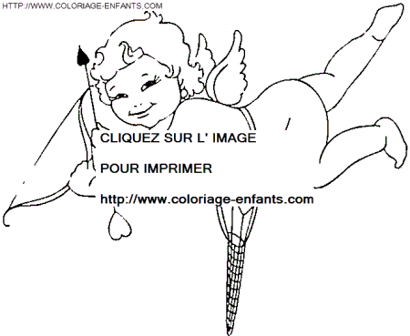 Saint Valentine Cupid coloring