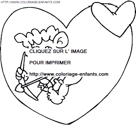 Saint Valentine Cupid coloring