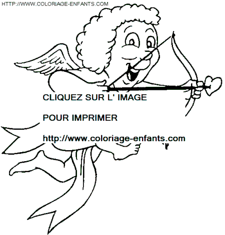 Saint Valentine Cupid coloring