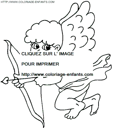 Saint Valentine Cupid coloring