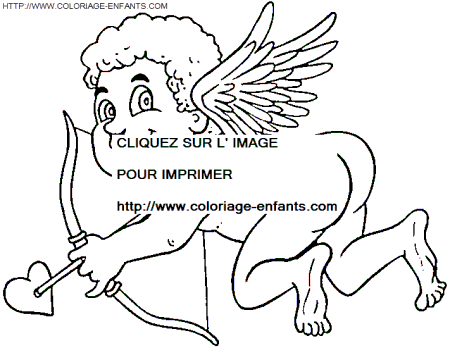 Saint Valentine Cupid coloring