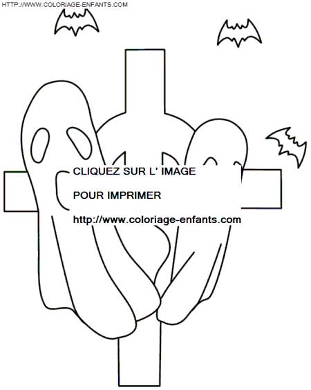Halloween Ghosts coloring - Halloween Ghosts coloring pages to color