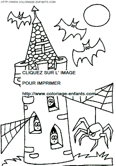 Haunted Houses coloring