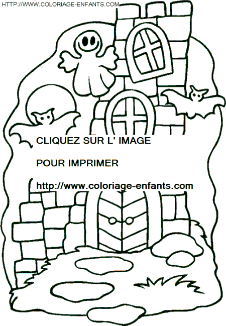 Haunted Houses coloring