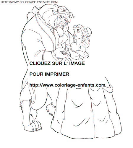 Beauty And The Beast coloring