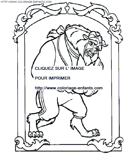 Beauty And The Beast coloring