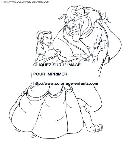 Beauty And The Beast coloring