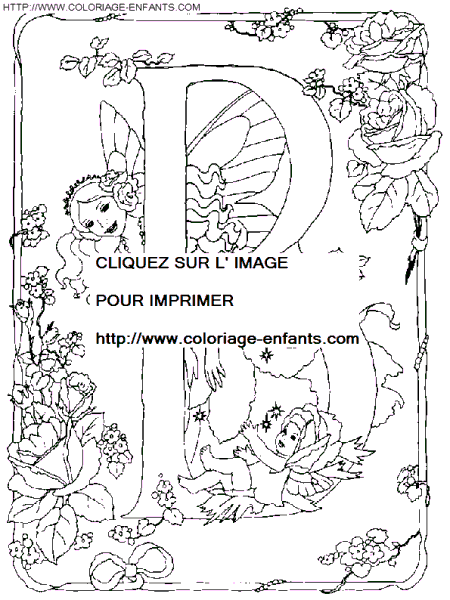 Alphabet Fairy coloring