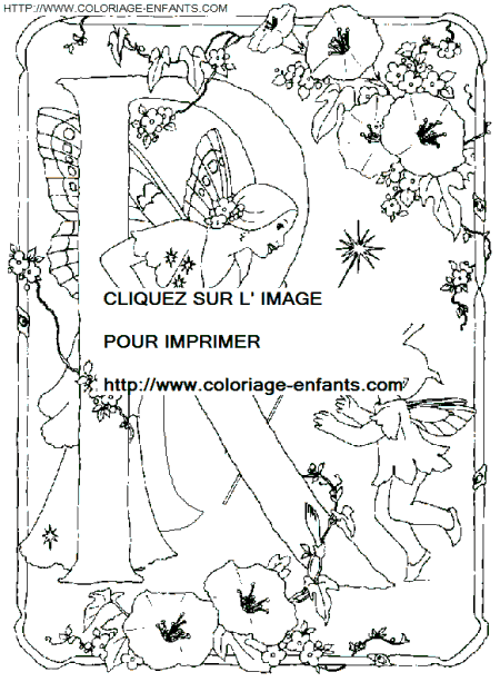 Alphabet Fairy coloring