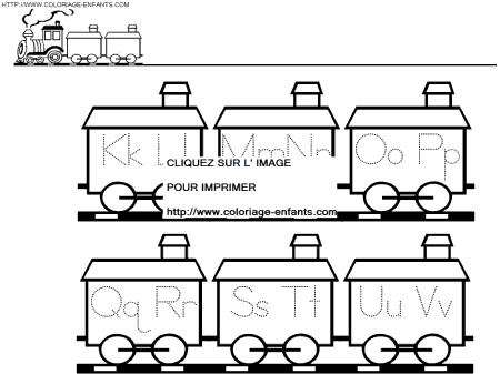 Alphabet The Little Train coloring