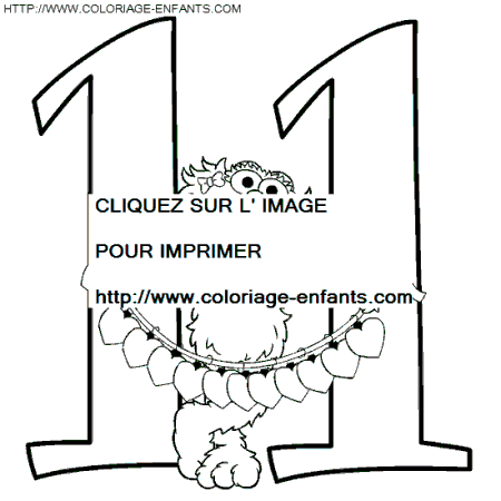 Numbers Sesame Street coloring