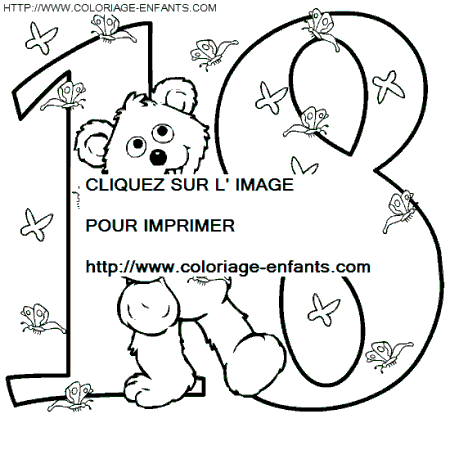 Numbers Sesame Street coloring