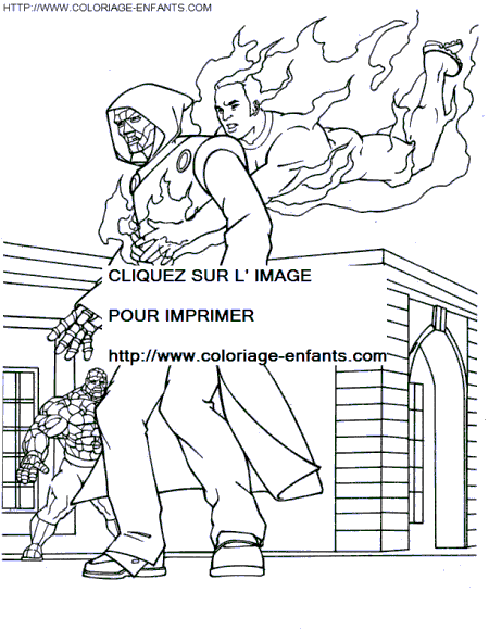 The Fantastic 4 coloring - The Fantastic 4 coloring pages to color