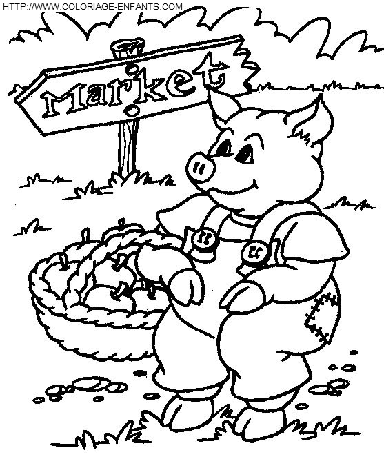 Pigs coloring