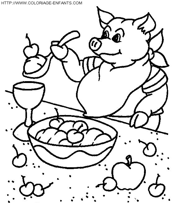 Pigs coloring