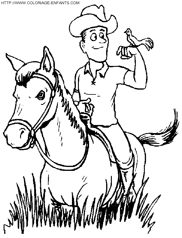 Cowboy coloring