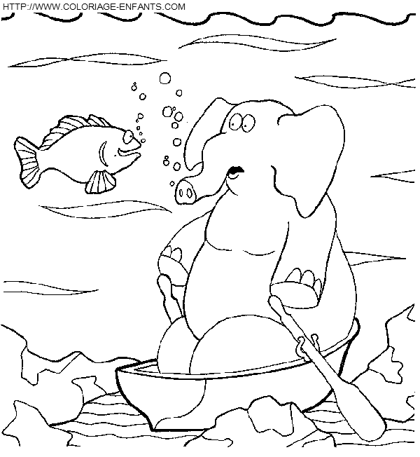 Elephants coloring