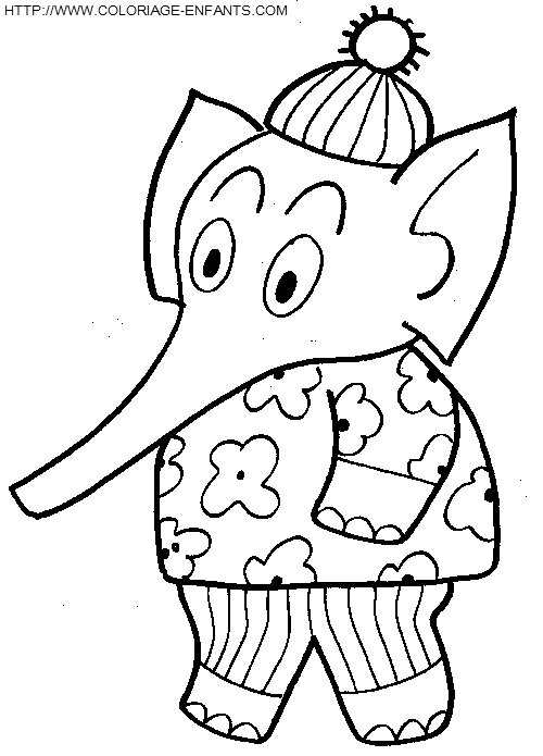 Elephants coloring