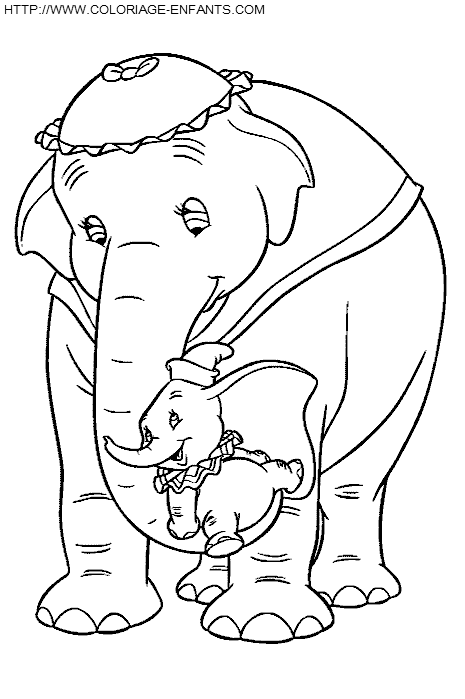 Elephants coloring