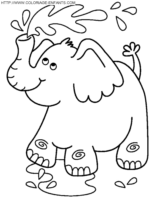 Elephants coloring