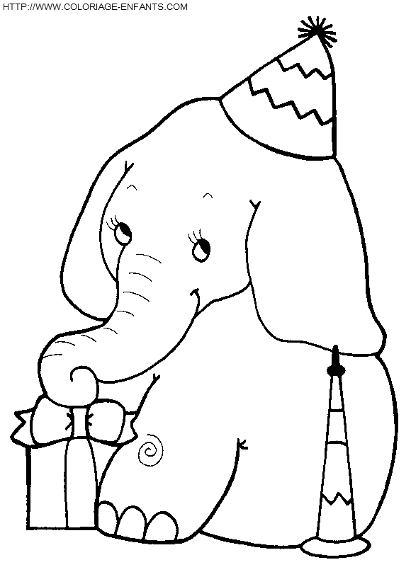 Elephants coloring