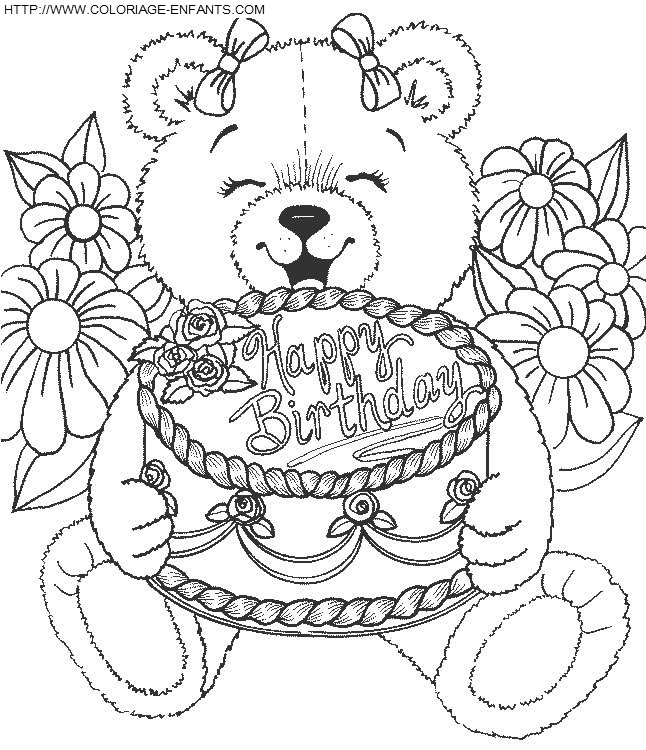 Birthday coloring