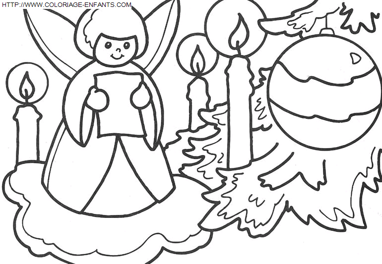 Christmas Angels coloring