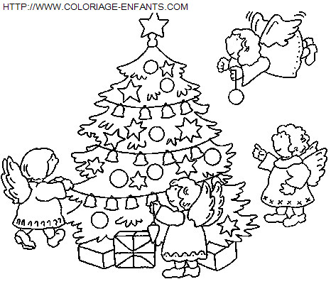 Christmas Angels coloring