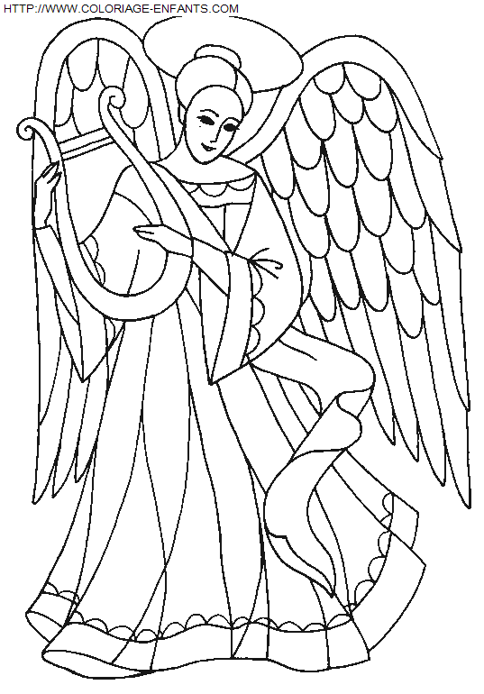 Christmas Angels coloring