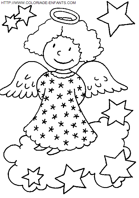 Christmas Angels coloring