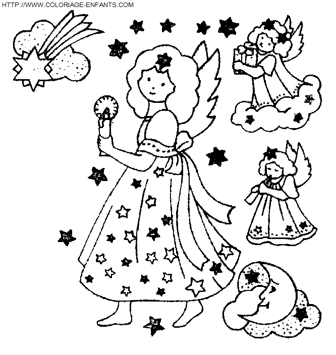 Christmas Angels coloring