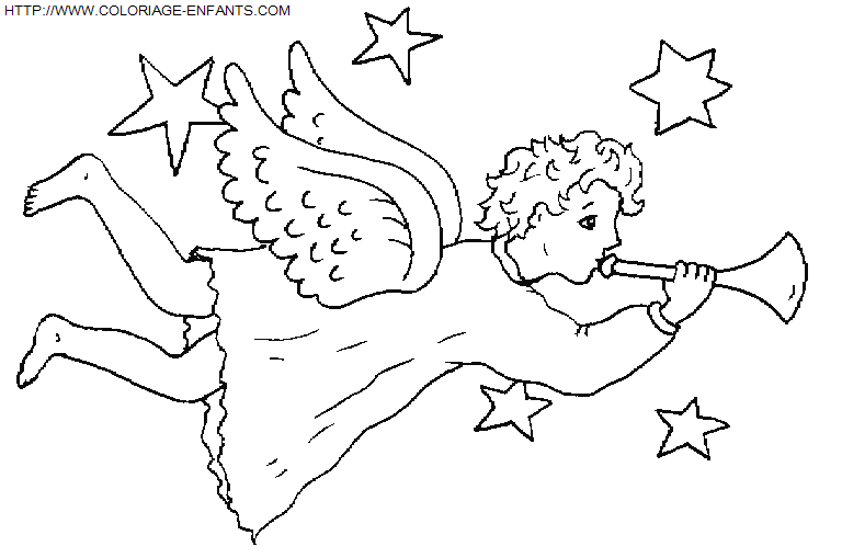 Christmas Angels coloring