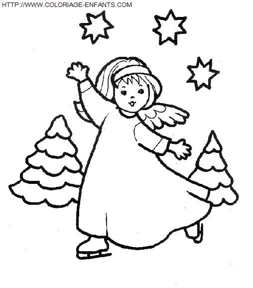 Christmas Angels coloring