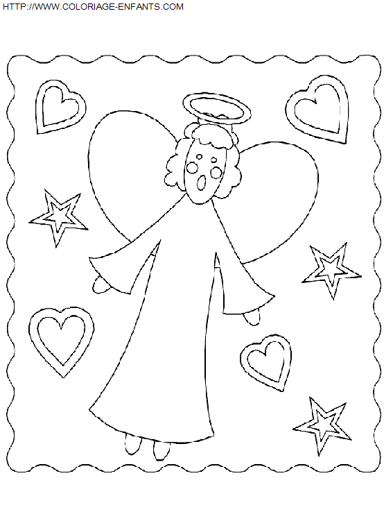 Christmas Angels coloring