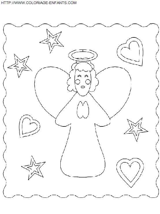 Christmas Angels coloring