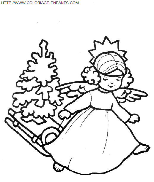 Christmas Angels coloring