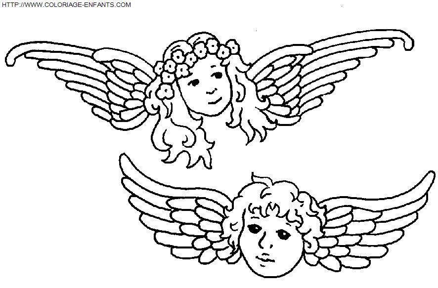 Christmas Angels coloring