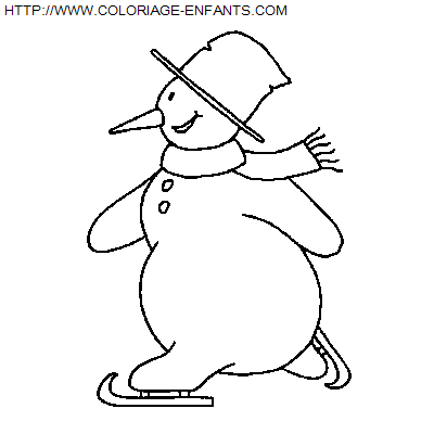 Christmas Snowman coloring